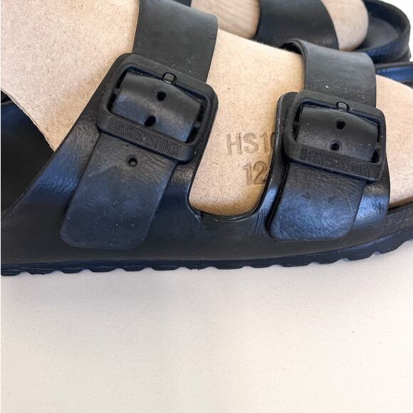 Birkenstock Arizona Rubber Slip On Sandals Shoes Size 42 L11 M9 Black Open Toe - Picture 6 of 10